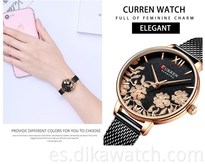 Curren 9065 nuevo reloj de cuero genuino de alta calidad para mujer, reloj de moda para mujer, reloj de lujo, reloj deportivo de cuarzo, reloj Masculino